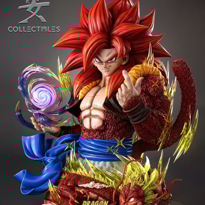 【預購】七龍珠 超四三部曲 1/1超四悟吉塔胸像 X KD-Studio1