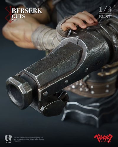 【預購】劍風傳奇 黑色劍士狂戰時刻 格斯-大炮半身雕像 X BIHS9