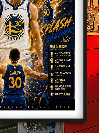 【預購】NBA《數據Curry》裝飾畫&冰箱貼 X 巴洛克工作室6