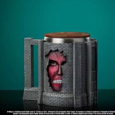 【預購】進擊的巨人 動漫水杯系列-巨人城牆杯 X PSD-Studio1