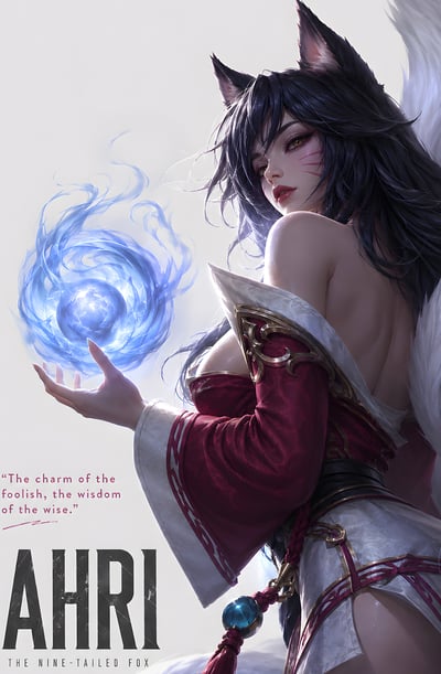 【預購】英雄聯盟《九尾妖狐》裝飾畫 X H2工作室4
