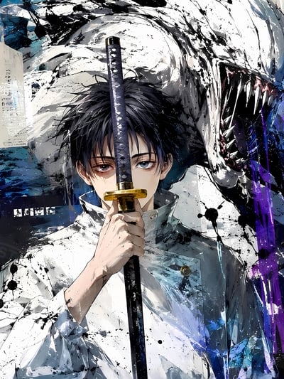 【預購】咒術迴戰《塗鴉乙骨憂太&五條悟&宿儺》動漫裝飾畫 X 星空工作室6
