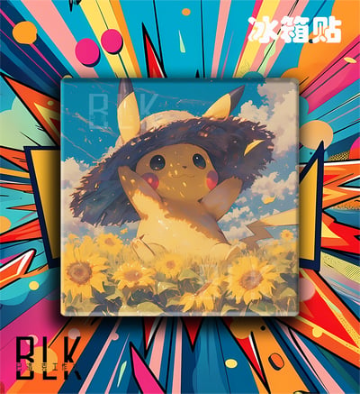 【預購】寶可夢《向日葵皮卡丘》動漫裝飾畫&冰箱貼 X 巴洛克工作室4