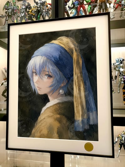 【預購】Eva新世紀福音戰士《戴珍珠耳環的零》動漫裝飾畫 X 星空工作室2