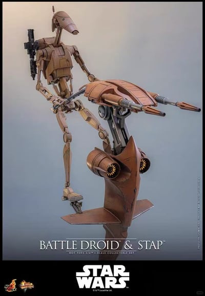 【預購】《星球大戰前傳1:幽靈的威脅》MMS887-戰鬥機器人和STAP X HotToys4