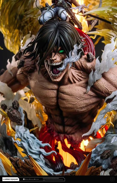 【預購】進擊的巨人 殘雲-艾倫雕像 X HERTZ工作室10