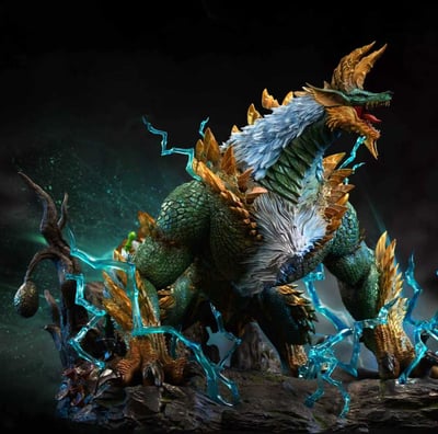 【售罄展示追加請私訊客服@toystationtw】魔物獵人 第二彈 雷狼龍&獄狼龍 X SWORD+WING1