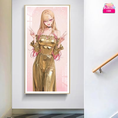 【預購】戀上換裝娃娃 金色禮服 喜多川大豎款 X 阿喵畫社4