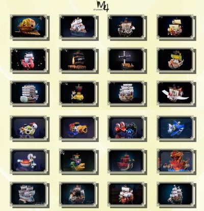 【補款】海賊王 全員船系列第二十四彈 卡普海軍船 卡普軍艦 X M4工作室6