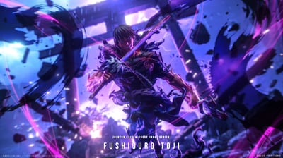 【預購】咒術迴戰 水墨破碎風1/6半身像第一彈 天與暴君-伏黑甚爾 X 亂舞工作室3