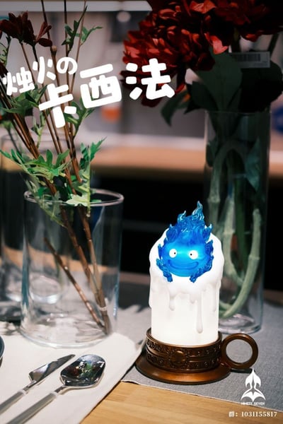 【現貨秒發】宮崎駿 卡西法 Calcifer 可亮燈雕像 X 玖柒NINETY SEVEN STUDIO5