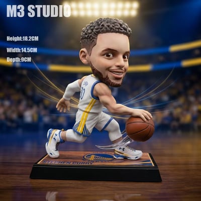 【預購】NBA 庫裏 突破運球 潮玩 Q版 GK 模型 手辦 擺件 X M3 工作室 1