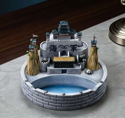 【預購】海賊王 馬林福特海軍本部創意擺件-煙灰缸 X 可藝模玩1