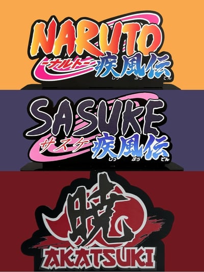 【現貨秒發】火影忍者 三版本 黑色壓克力LOGO立牌 X ACRYCLC4