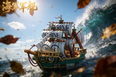 【預購】海賊王 全員船系列第三十七彈 海軍軍艦②號船 X M4工作室2