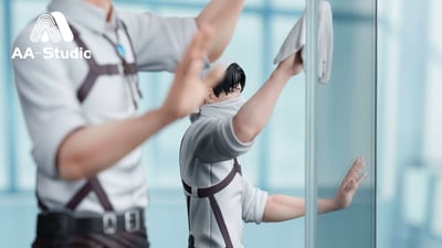 【預購】進擊的巨人 CP系列第一彈 擦玻璃-利威爾+艾爾文 X AA-Studio4