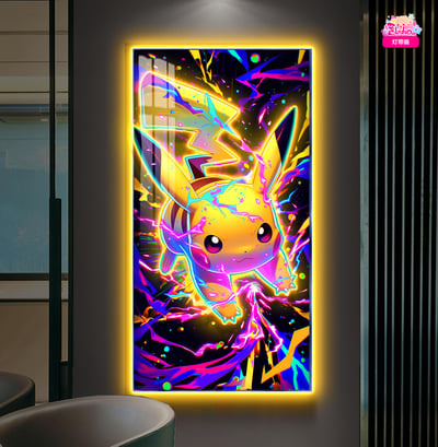 【預購】寶可夢 十萬伏特 皮卡丘雙層-燈帶畫 X 阿喵畫社2