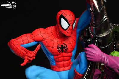 【售罄展示追加請私訊客服@toystationtw】Marvel漫威 對決系列場景雕像Vol.2 蜘蛛人vs綠惡魔 X 27獄12