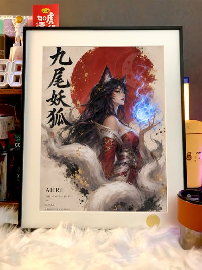 【預購】英雄聯盟LOL《九尾妖狐》動漫遊戲裝飾畫 X 星空工作室5