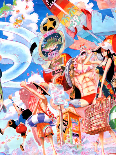 【預購】海賊王《魚人島出行》動漫裝飾畫 X 星空工作室4