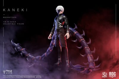 【售罄展示追加請私訊客服@toystationtw】東京喰種 1/6可動人偶 戰鬥服Ver. ROC-025 金木研 X Rocket Toys+皮樂中國 正版授權3