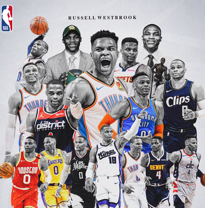 【預購】NBA《威少退役紀念》裝飾畫 X H2工作室4