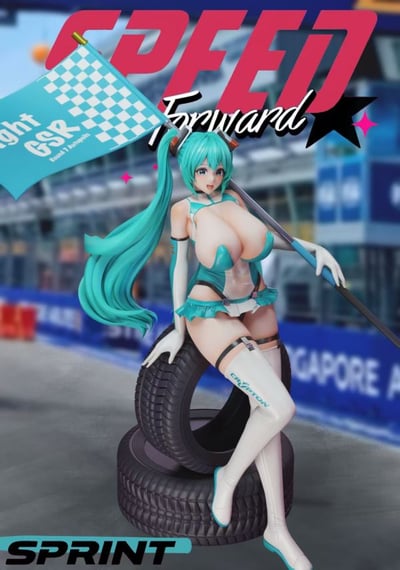 【現貨秒發】初音未來 賽車女郎初音 X SC-Studio3
