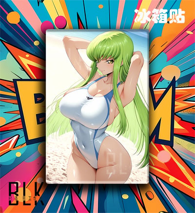 【預購】Code Geass反叛的魯路修《沙灘C.C》動漫裝飾畫&冰箱貼 X 巴洛克工作室3