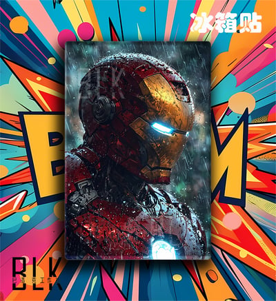 【預購】Marvel漫威《雨之鋼鐵人》動漫裝飾畫&冰箱貼 X 巴洛克工作室3