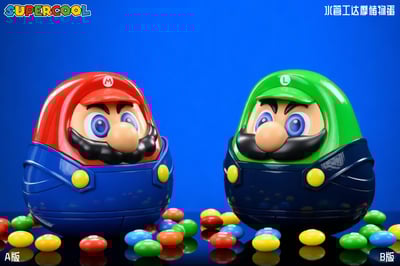 【預購】超級瑪利歐 潮玩禮品許願擺件 水管工兄弟達摩儲物蛋 X SUPERCOOL3