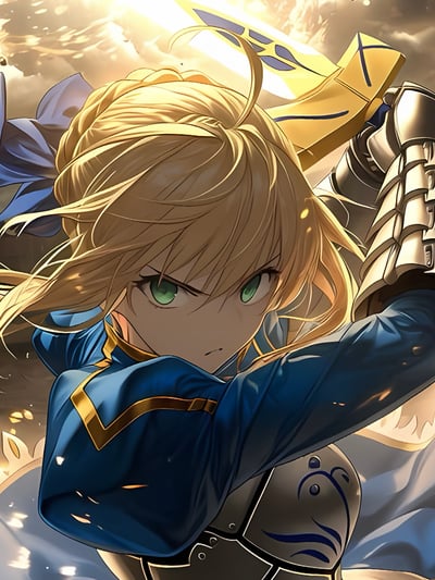 【預購】Fate《突擊saber》動漫裝飾畫 X 星空工作室6