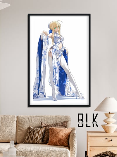 【預購】Fate/stay《旗袍saber》裝飾畫&冰箱貼 X 巴洛克工作室2