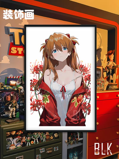 【預購】Eva新世紀福音戰士《花朵明日香》動漫裝飾畫&冰箱貼 X 巴洛克工作室4