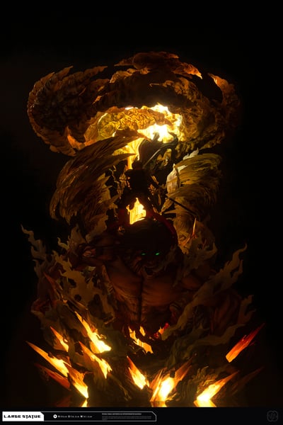 【預購】進擊的巨人 殘雲-艾倫雕像 X HERTZ工作室6