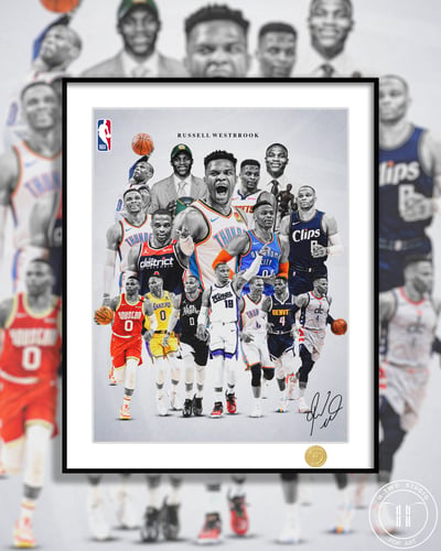 【預購】NBA《威少退役紀念》裝飾畫 X H2工作室2