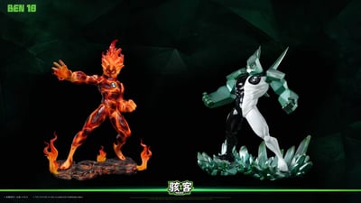 【預購】Ben 10 火焰人Heatblast&鑽石戰神Diamondhead X 駭客工作室4