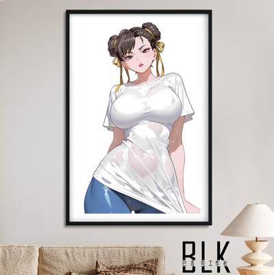 【預購】街頭霸王《白色春麗》動漫裝飾畫&冰箱貼 X 巴洛克工作室1