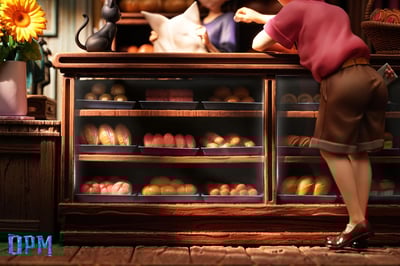 【預購】宮崎駿 桌面場景系列014 魔女宅急便-麵包屋 X OPM-Studio6