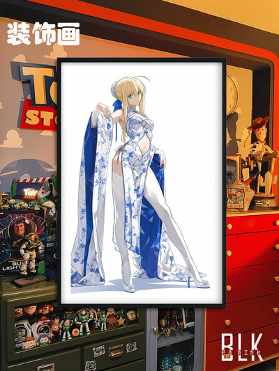 【預購】Fate/stay《旗袍saber》裝飾畫&冰箱貼 X 巴洛克工作室4