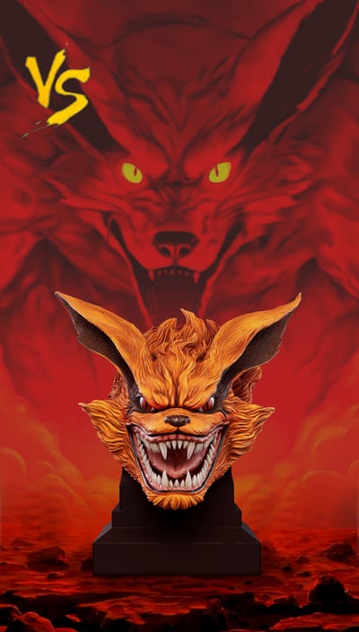 【預購】火影忍者 尾獸頭雕系列第一彈 九尾/九喇嘛頭雕 X VS模玩3