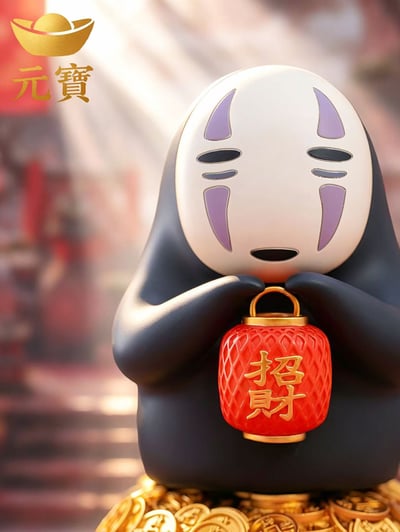 【預購】 宮崎駿 招財無臉男 X 元寶-studio4