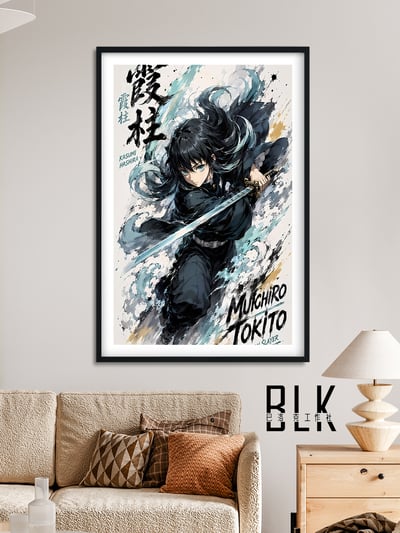 【預購】鬼滅之刃《水墨無一郎》裝飾畫&冰箱貼 X 巴洛克工作室2