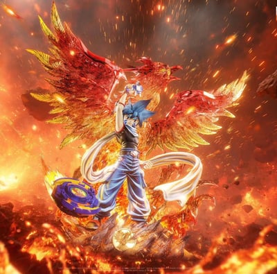 【預購】戰鬥陀螺 童年懷舊系列002 4聖獸共鳴-火渡凱 X 掠影工作室1