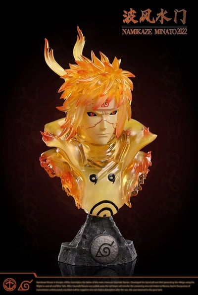 【現貨秒發】火影忍者 胸像系列—父子傳承 九尾化外衣漩渦鳴人&六道鳴人 X 巨浪模玩4