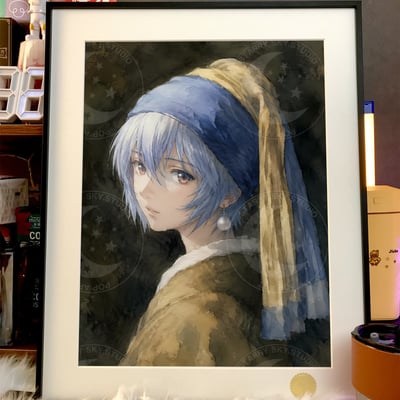 【預購】Eva新世紀福音戰士《戴珍珠耳環的零》動漫裝飾畫 X 星空工作室1