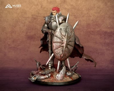 【預購】劍風傳奇 青年火龍“古倫貝魯特”（人類形態雙頭雕）X Muses-Studio6