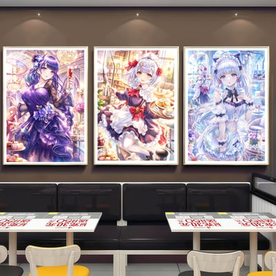 【預購】原神 禮服晚宴 女仆雷電將軍&神裏綾華&諾艾爾三聯 X 阿喵畫社1