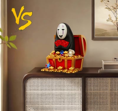 【預購】宮崎駿 家居系列20 招財無臉男 X VS模玩3