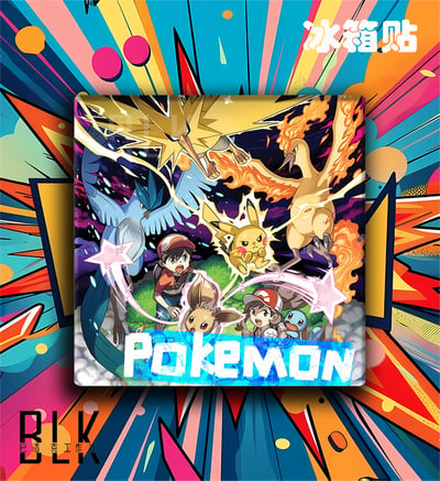 【預購】寶可夢《三聖鳥》動漫裝飾畫&冰箱貼 X 巴洛克工作室3