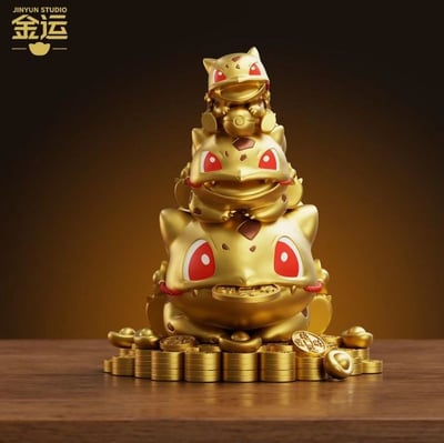 【現貨秒發】寶可夢 招財趣味擺件 金蟾妙蛙種子 X 金運工作室1